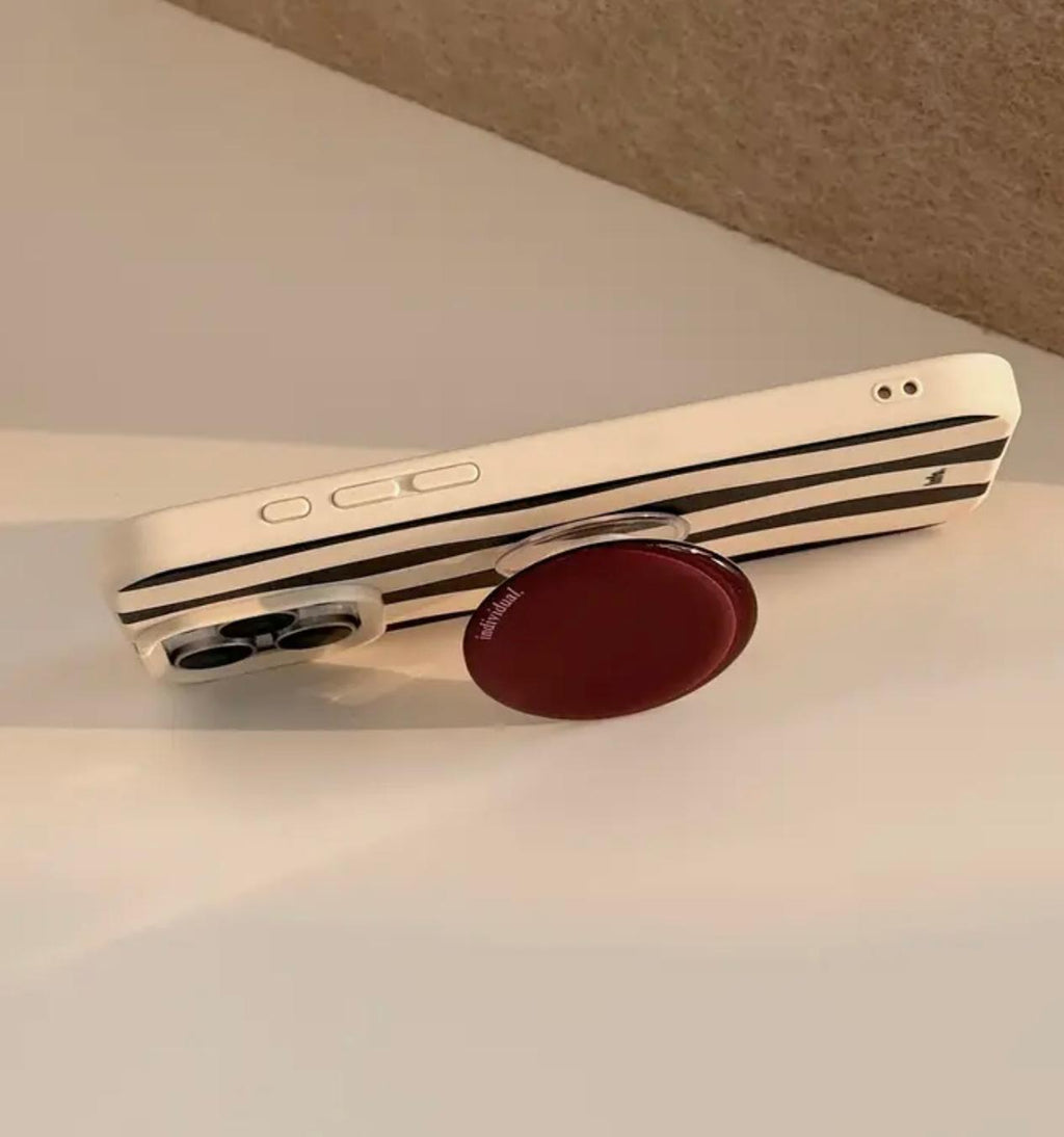 İphone zebra desenli kahve çekirdeği tutucu aparatlı telefon kılıfı